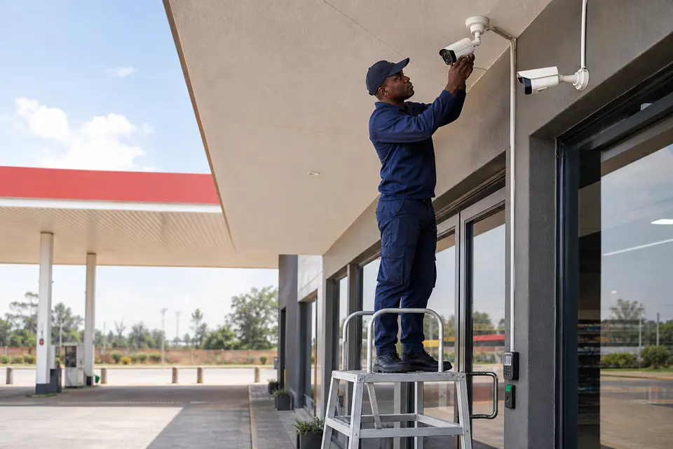 Commercial CCTV cameras installed for coordinated site surveillance