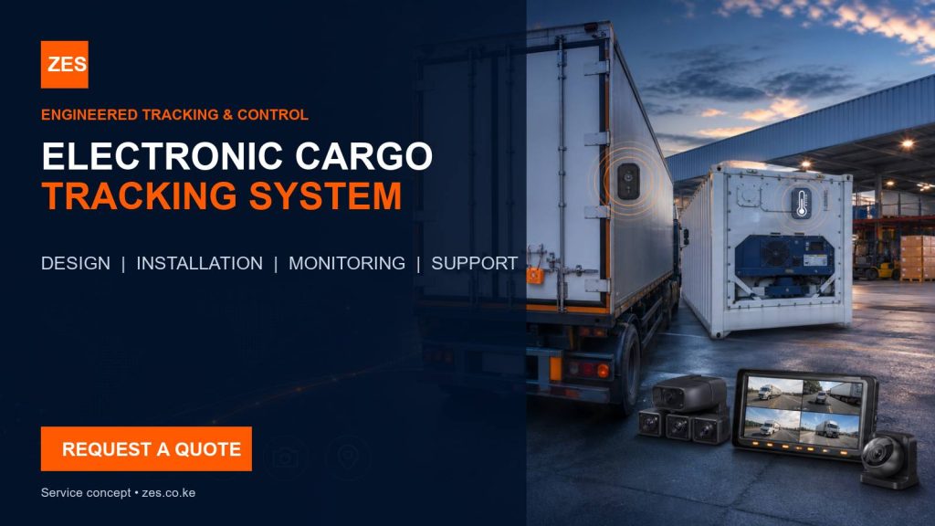 Electronic Cargo Tracking System service flyer by ZES Kenya