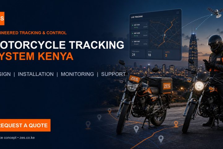Motorcycle Tracking System Kenya service flyer by ZES Kenya