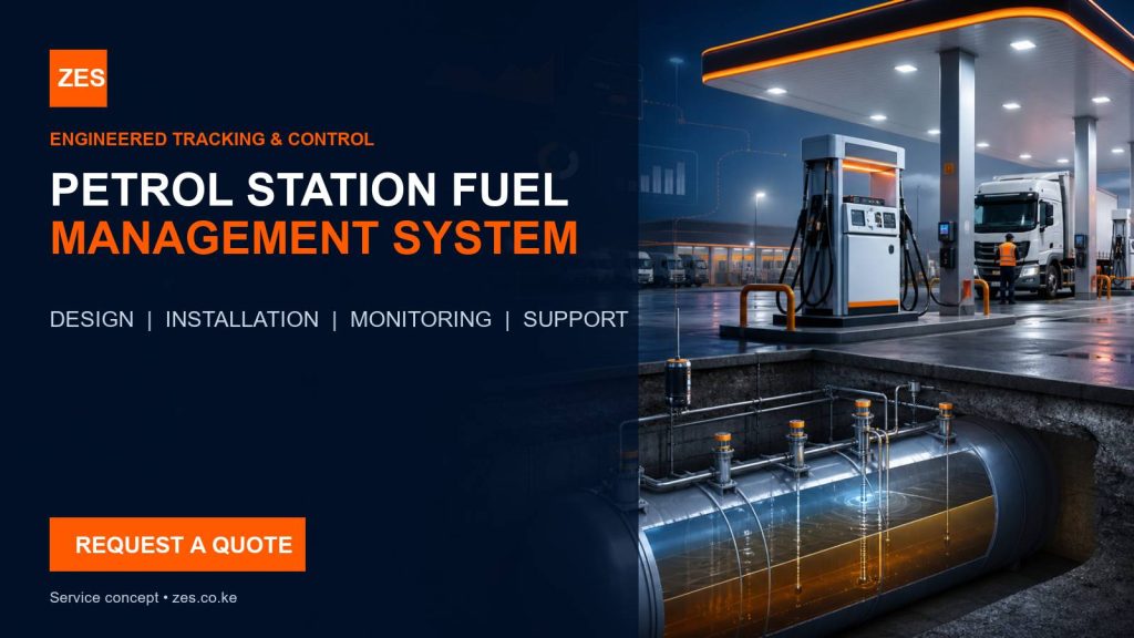 Petrol Station Fuel Management System service flyer by ZES Kenya