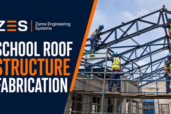School Roof Structure Fabrication and Steel-Truss Installation by Zama Engineering Systems