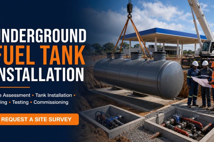 Underground fuel tank installation by Zama Engineering Systems