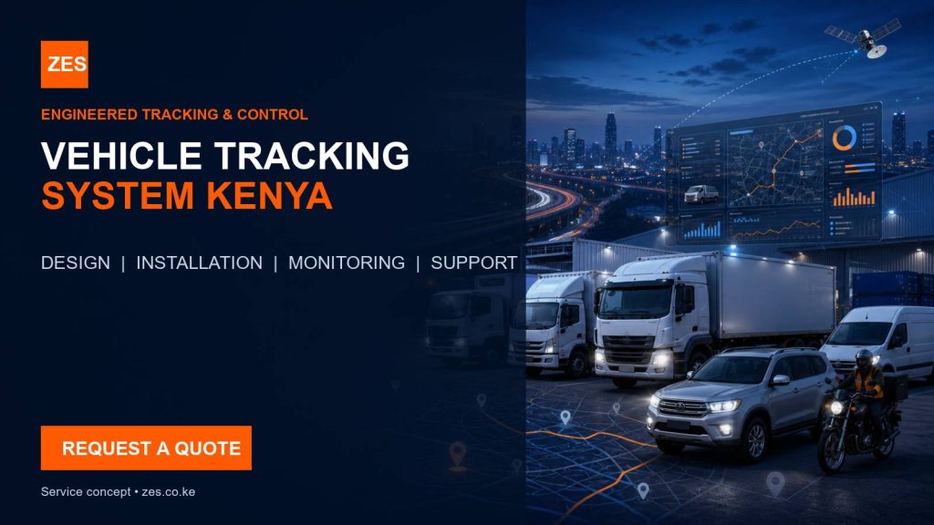 Vehicle Tracking System Kenya service flyer by ZES Kenya
