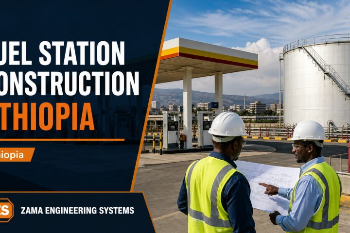 Fuel Station Construction Ethiopia engineering flyer by ZES