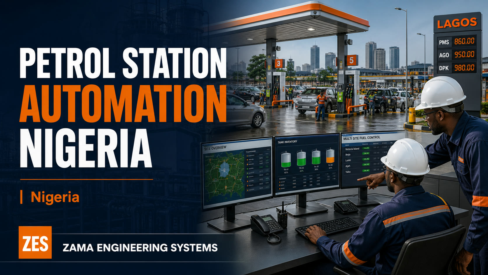 Petrol Station Automation Nigeria engineering flyer by ZES