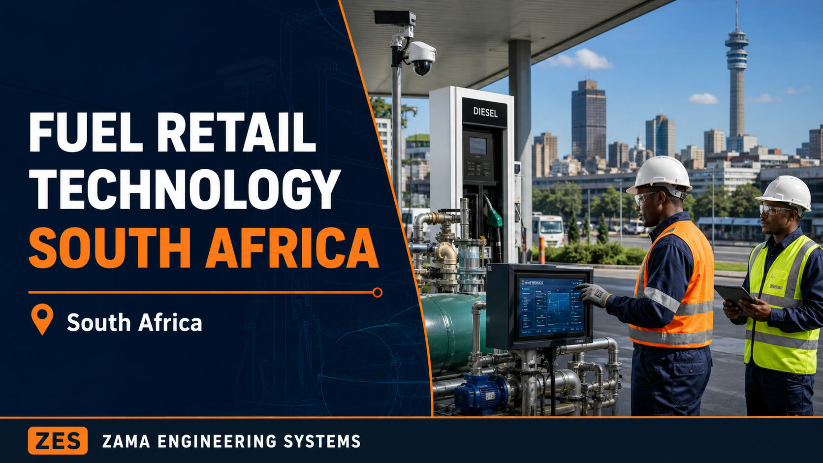 Fuel Retail Technology South Africa engineering flyer by ZES