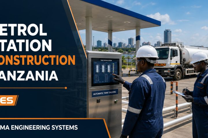 Petrol Station Construction Tanzania engineering flyer by ZES