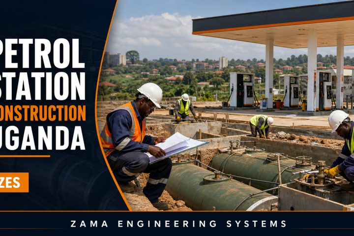 Petrol Station Construction Uganda engineering flyer by ZES