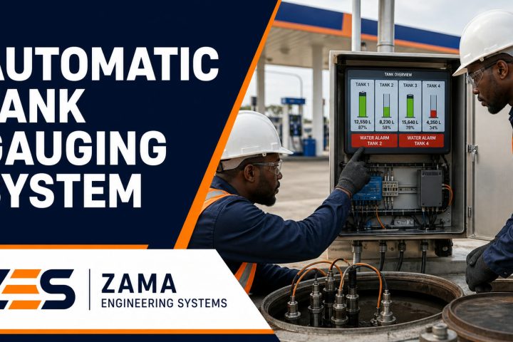 Automatic Tank Gauging System professional service flyer by ZES