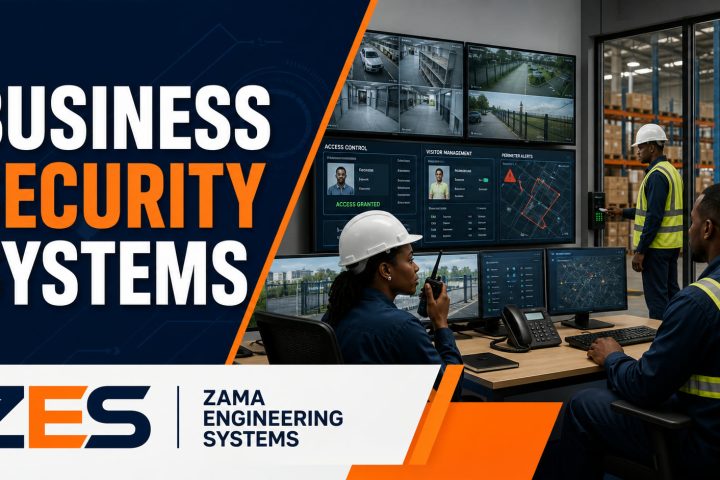 Business Security Systems professional service flyer by ZES
