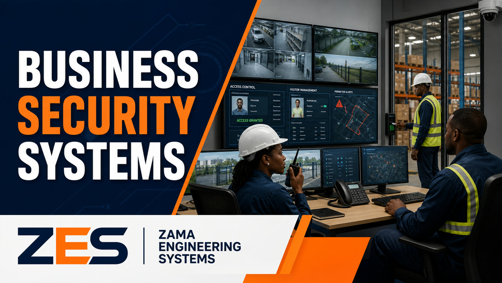 Business Security Systems professional service flyer by ZES