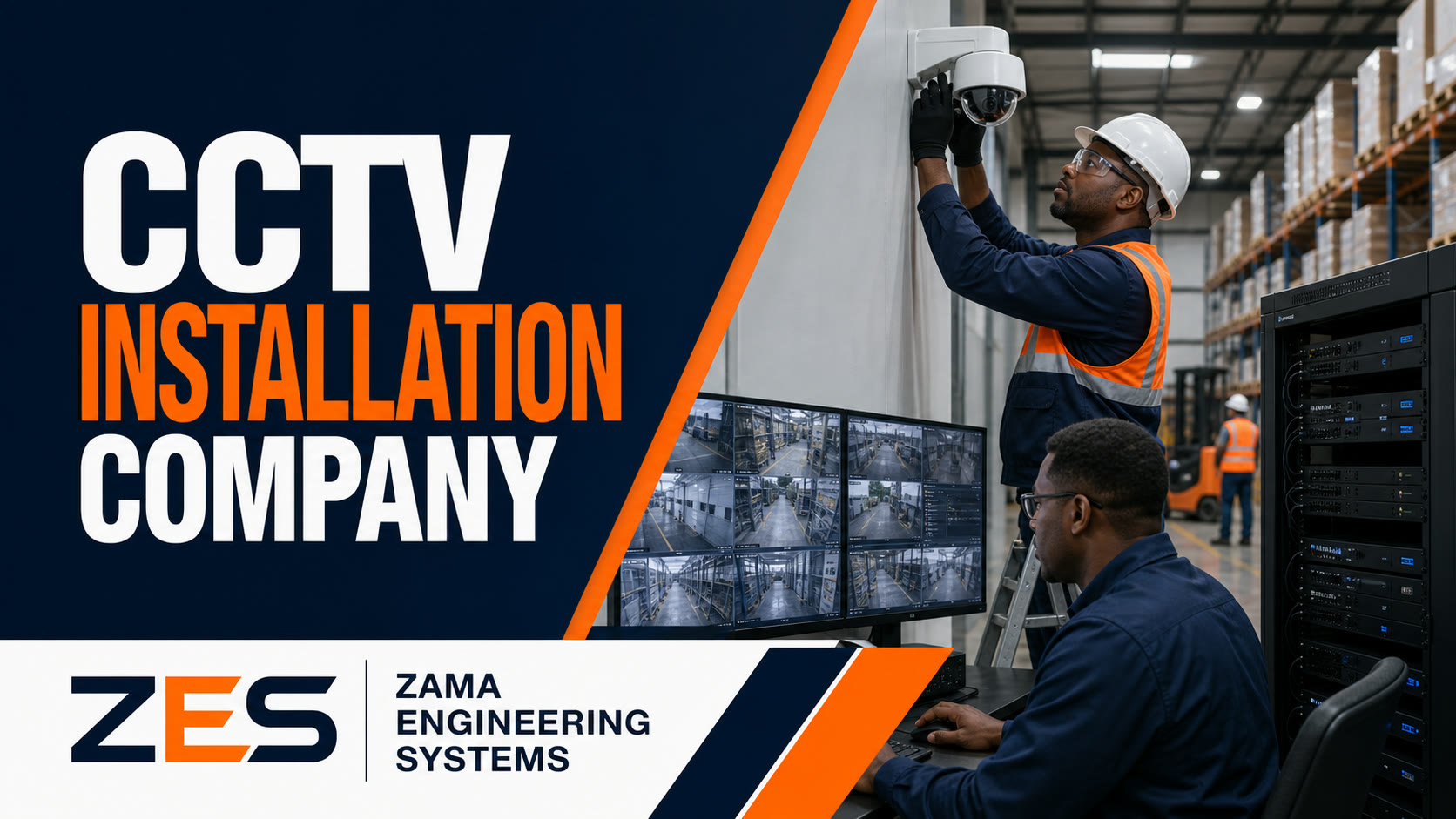 CCTV Installation Company professional service flyer by ZES