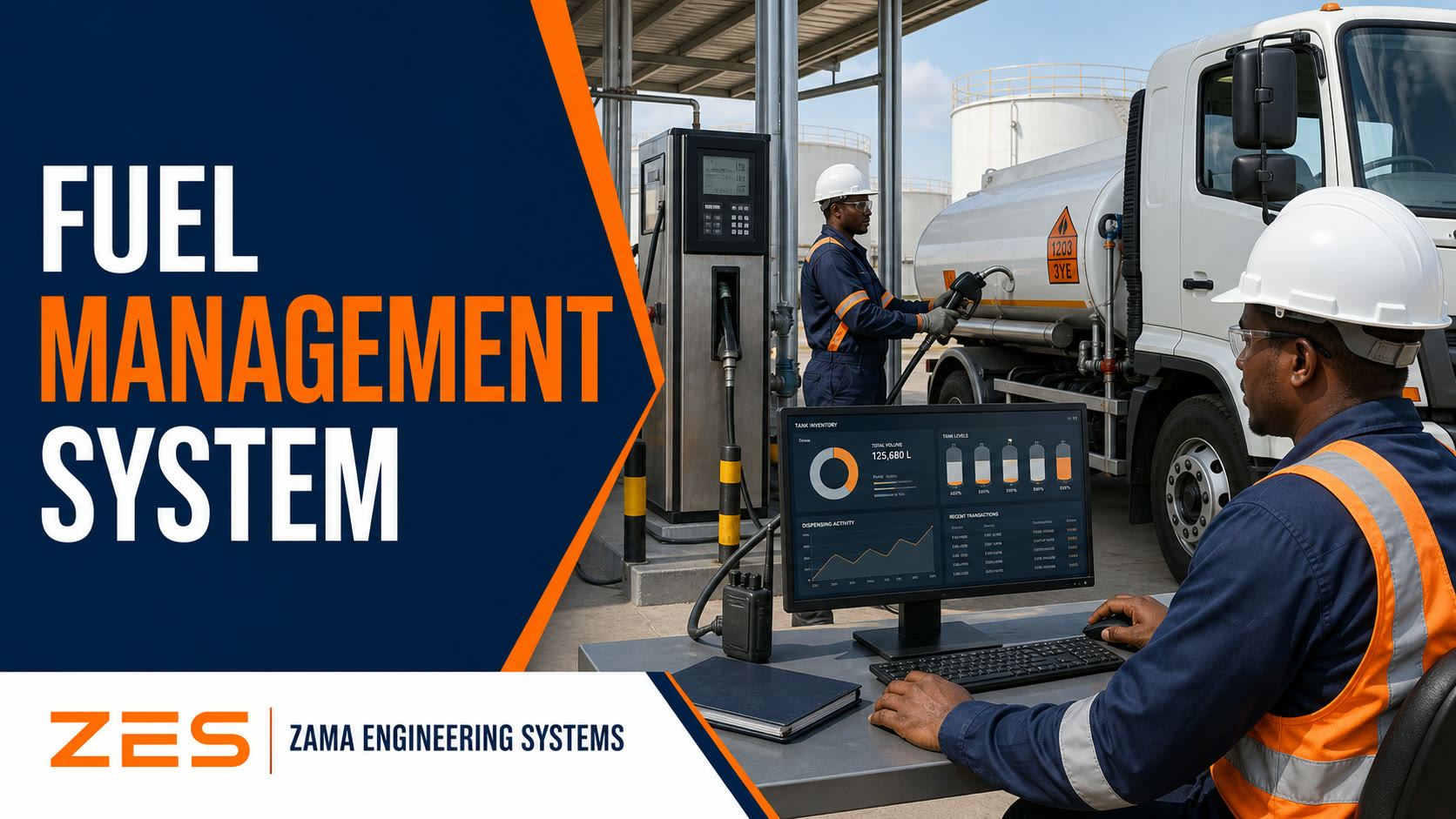 Fuel Management System professional service flyer by ZES