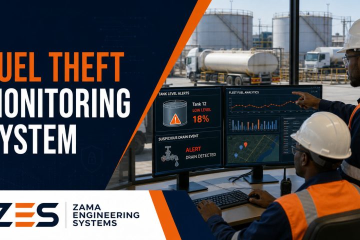 Fuel Theft Monitoring System professional service flyer by ZES