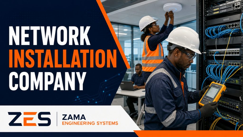 Network Installation Company professional service flyer by ZES