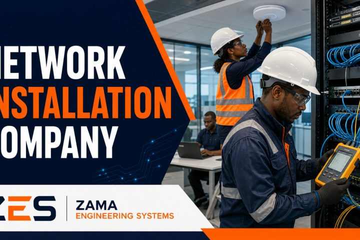 Network Installation Company professional service flyer by ZES