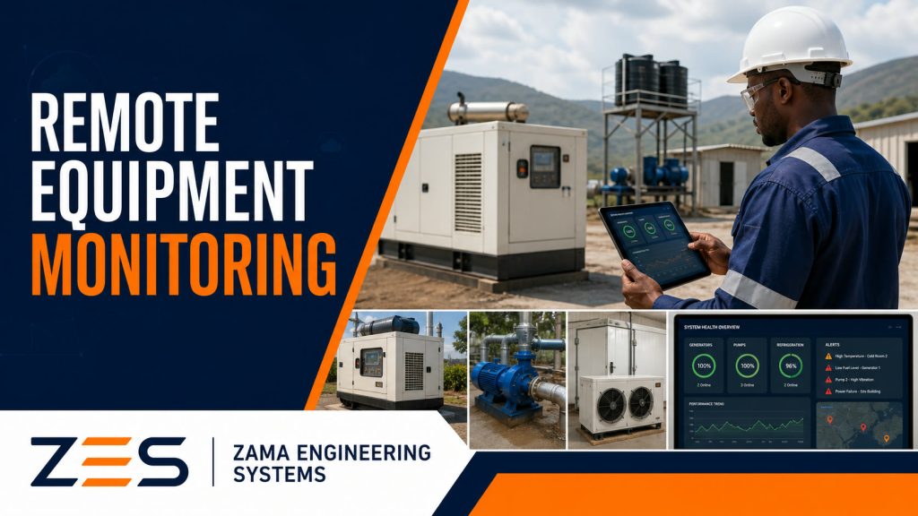 Remote Equipment Monitoring professional service flyer by ZES