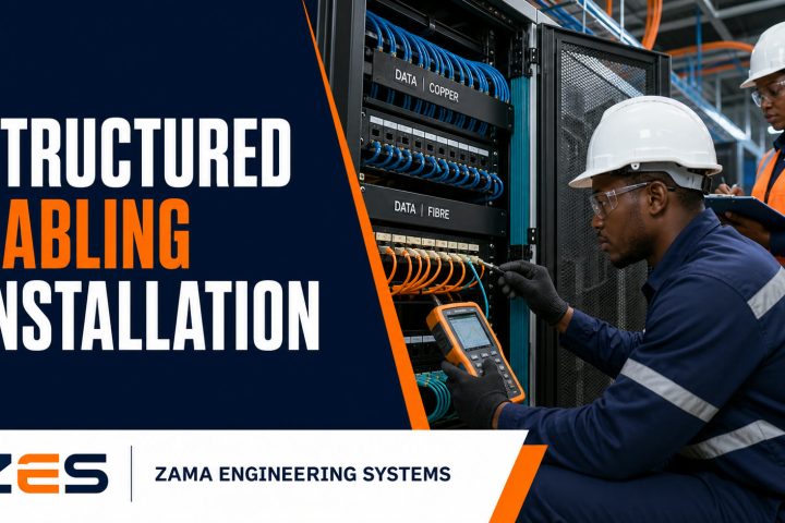 Structured Cabling Installation professional service flyer by ZES