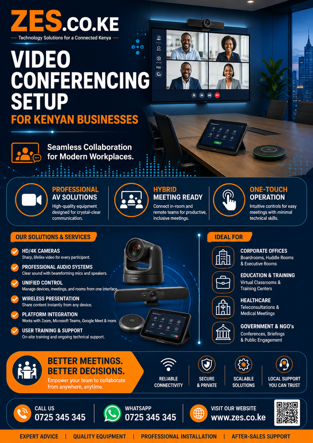 Video conferencing setup for Kenyan businesses