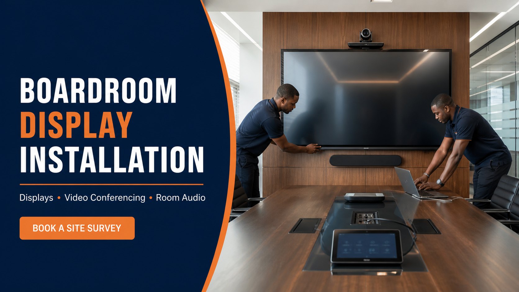 Boardroom display installation by Zama Engineering Systems