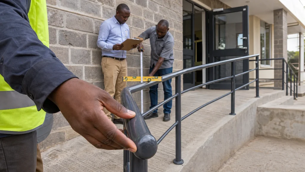 Survey and handover review for commercial handrail fabrication in Kenya