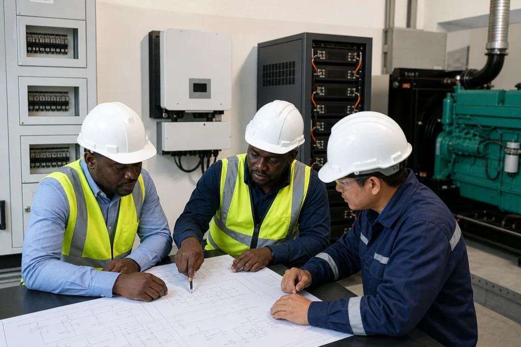 Commercial hybrid solar system operating-mode review in Kenya