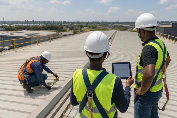 Commercial rooftop solar survey for a Kenyan warehouse roof and energy load