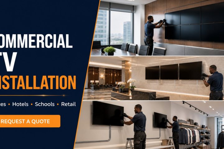 Commercial TV installation by Zama Engineering Systems