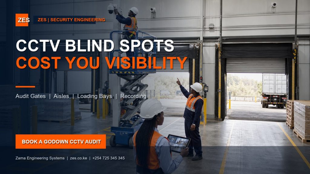 Godown CCTV blind-spot audit by Zama Engineering Systems