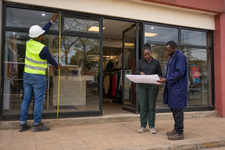 Planning shopfront metal fabrication around an occupied Kenya business