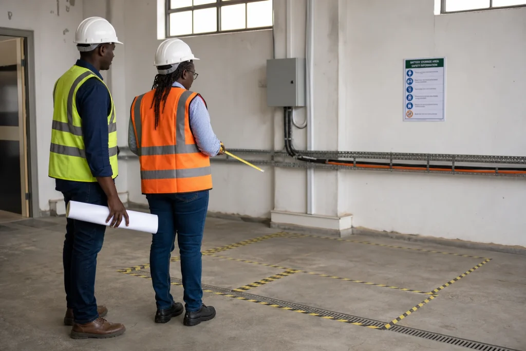 Site assessment for solar battery storage installation in Kenya
