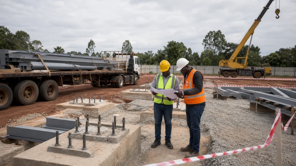 Structural steel fabrication and erection interface planning on a Kenya project