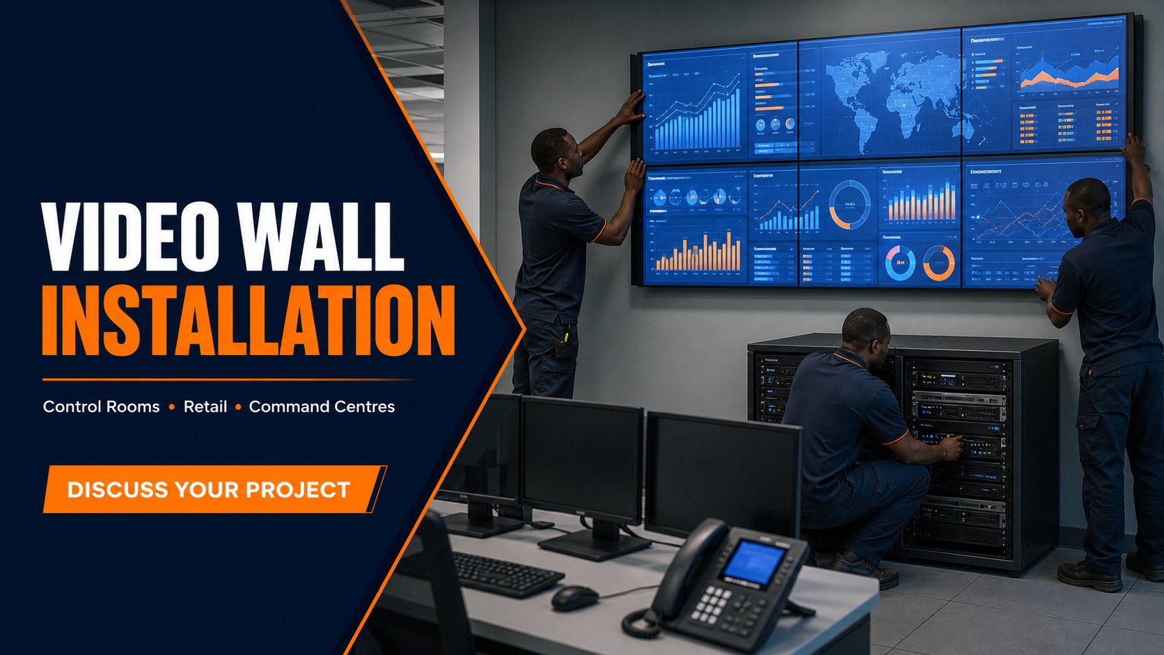 Video wall installation company services by Zama Engineering Systems