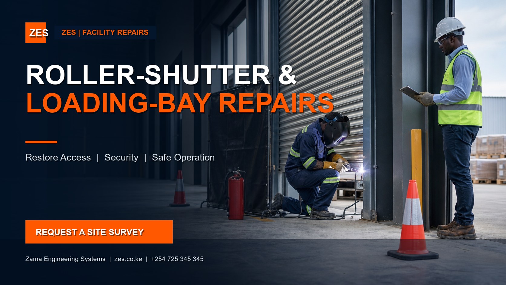 Warehouse roller-shutter and loading-bay repairs by Zama Engineering Systems