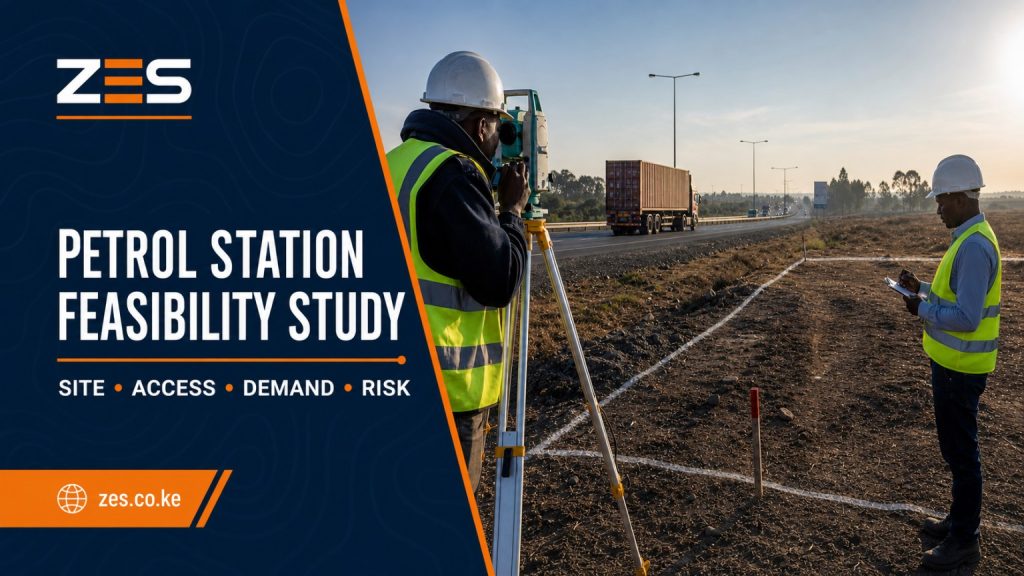 Petrol station feasibility study services Kenya consultants assessing traffic access and site potential