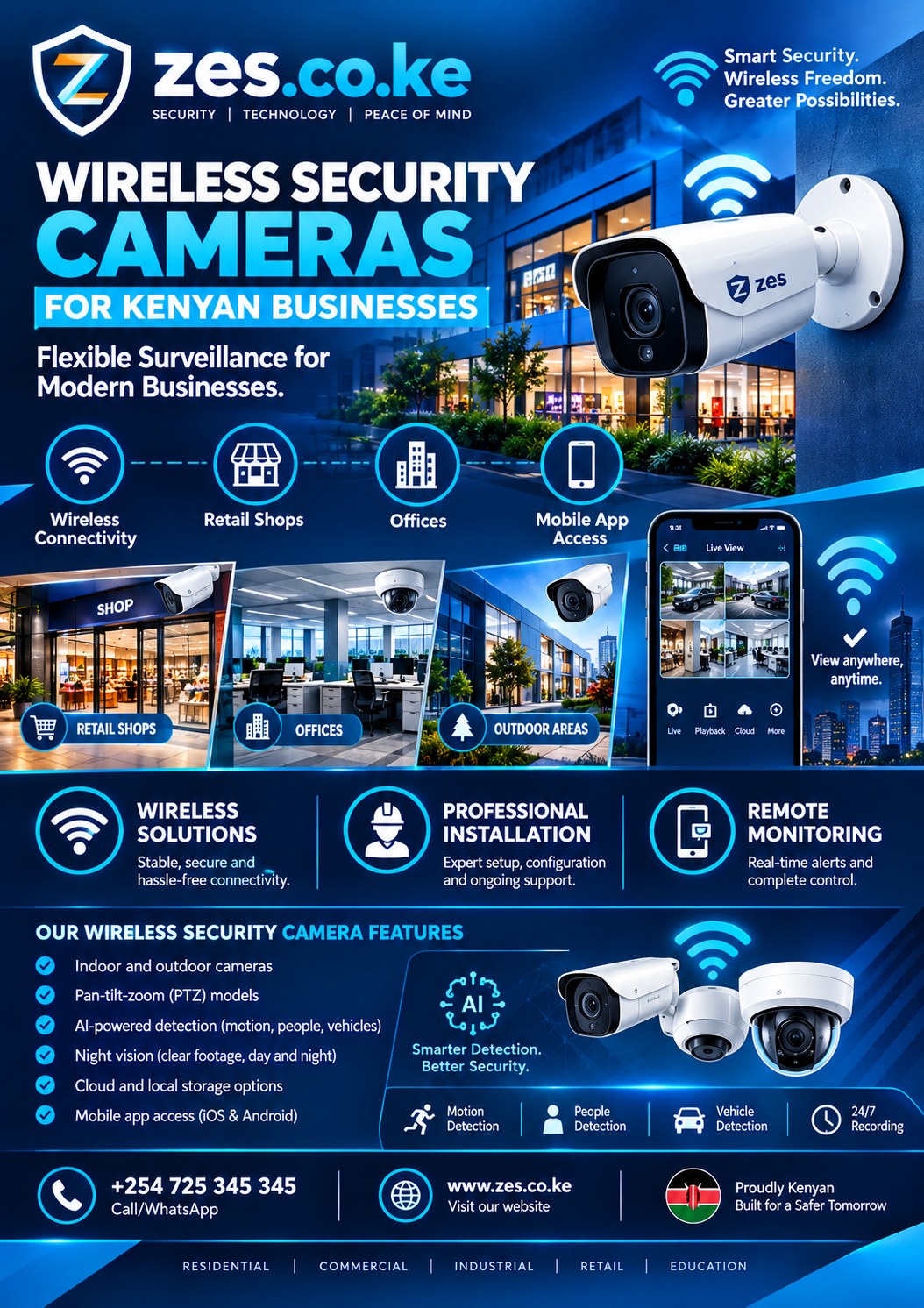 Wireless security cameras for Kenyan businesses